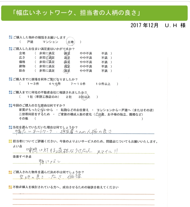 幅広いネットワーク、担当者の人柄の良さ