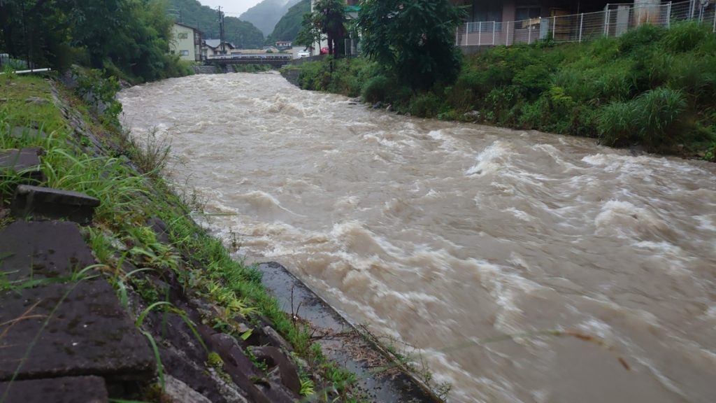 大雨による河川の氾濫